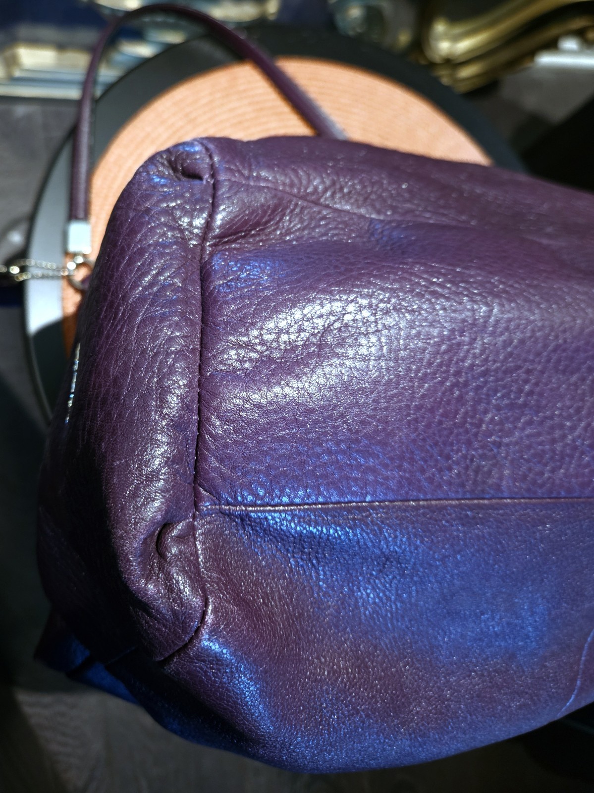 CoachMadison Phoebe Leather Tote Purple