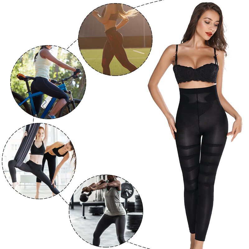 Anti Cellulite Compression Leggings Thigh Shaper High Waist Slim Pants Shapewear