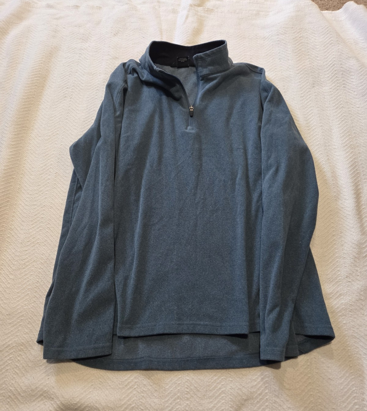Mondetta Outdoor Project Men’s L Blue Fleece 1/4 Zip Pullover Mock Neck