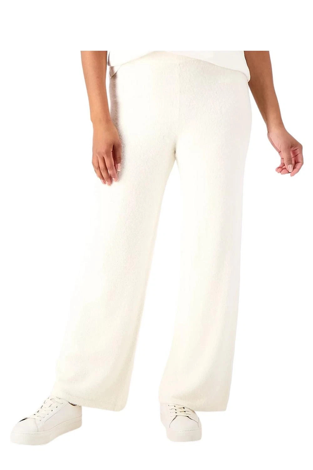 Encore by Idina Menzel Cloud Wide Leg Pant Oyster Size XL Petite