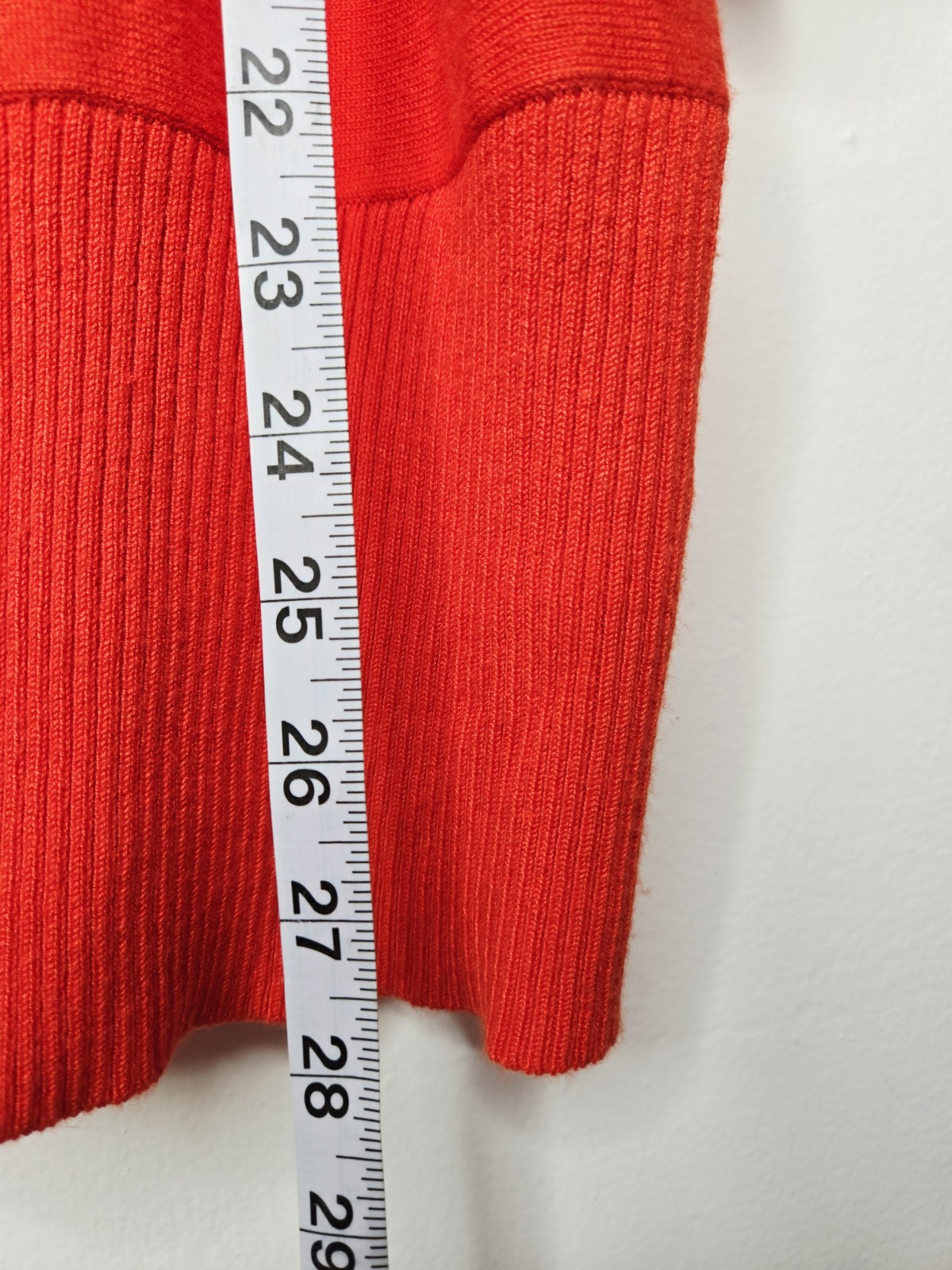 Spense Woman Orange Knit Top Size 1X Dolman Sleeves Ribbed Hem Comfortable
