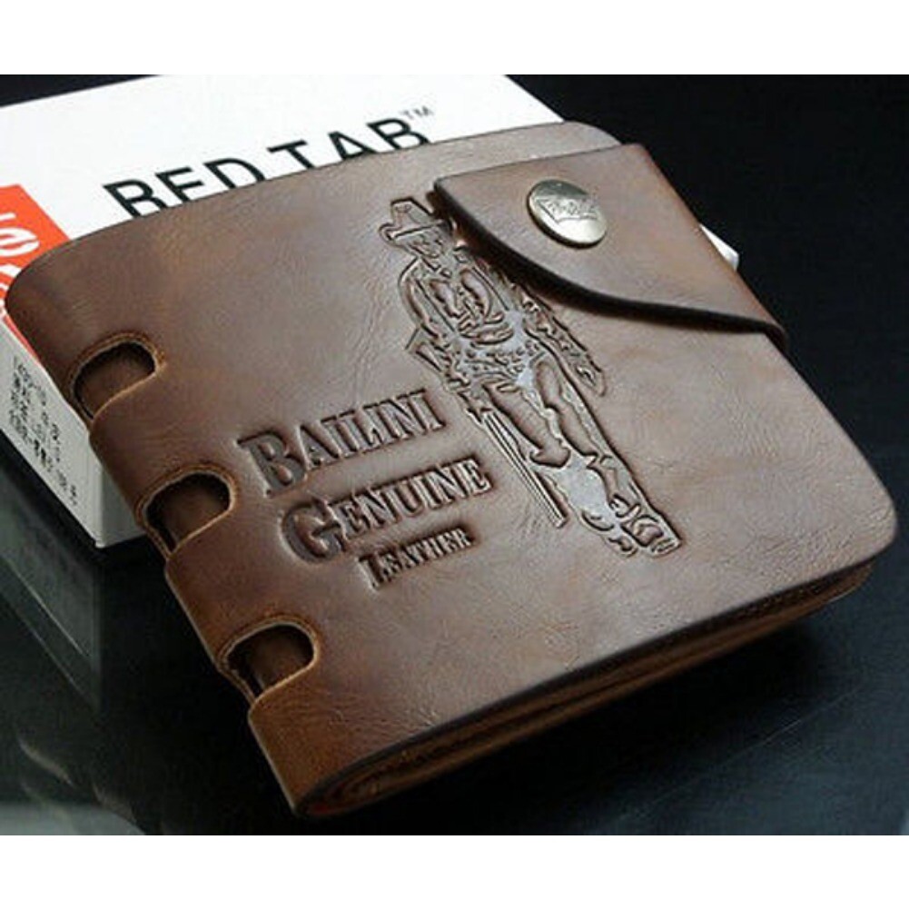 Men’s Leather Bifold Wallet ID Credit Card Holder Money Coin Purse With Hasp US