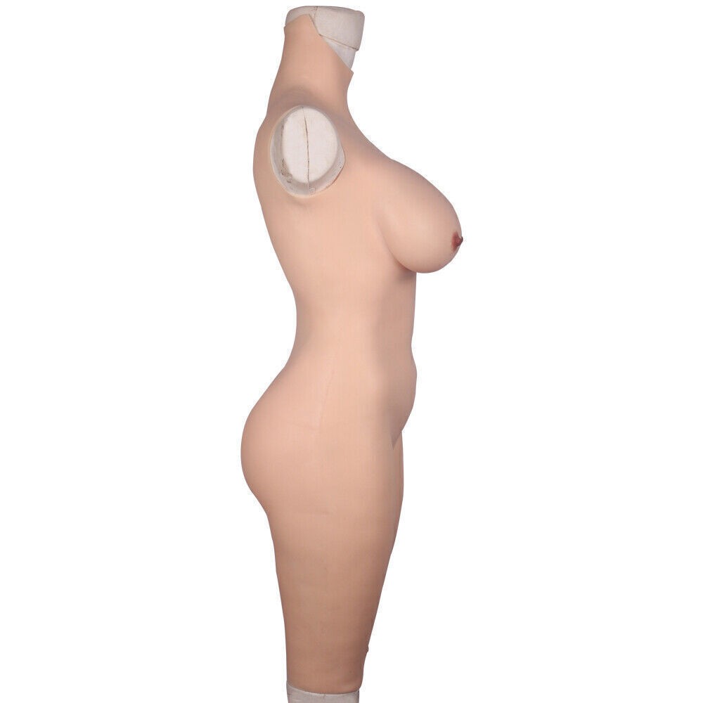 D-Cup Silicone Breast Forms – Full Body Suit for Crossdresser Transgender