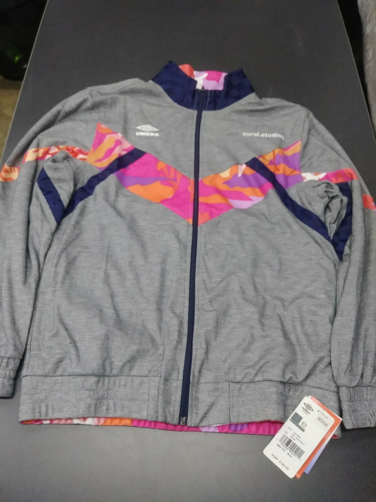 Umbro Premier X Coral Studios Mens Medium Reversible Jacket Mens $180 NWT
