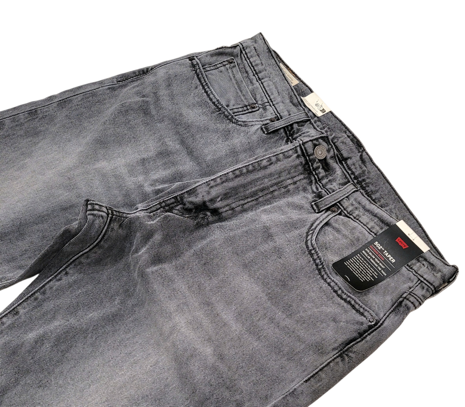 Levi’s Men’s 502 Taper Fit Premium Selvedge Jeans Grey 295071582