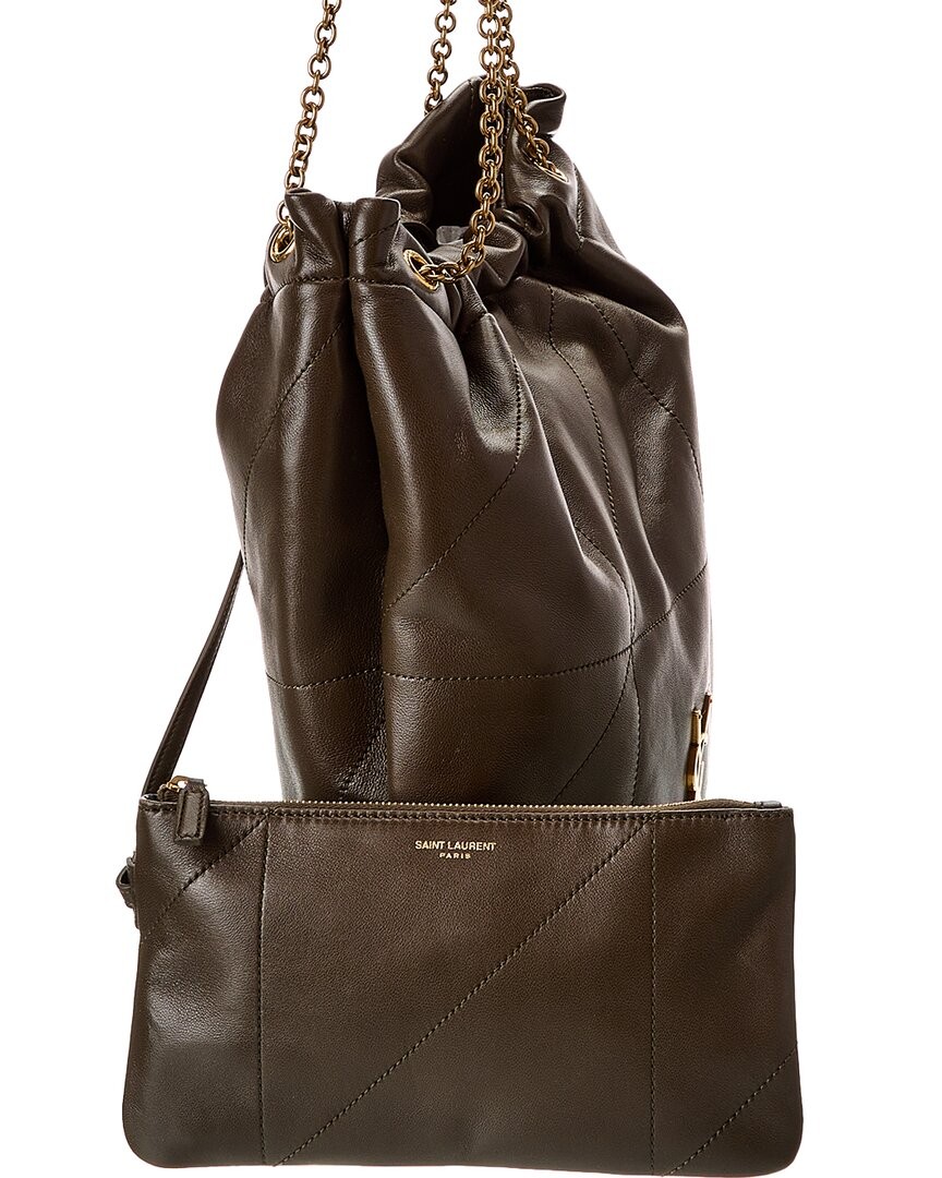 Saint Laurent Jamie 4.3 Pochon Leather Shoulder Bag Women’s Green