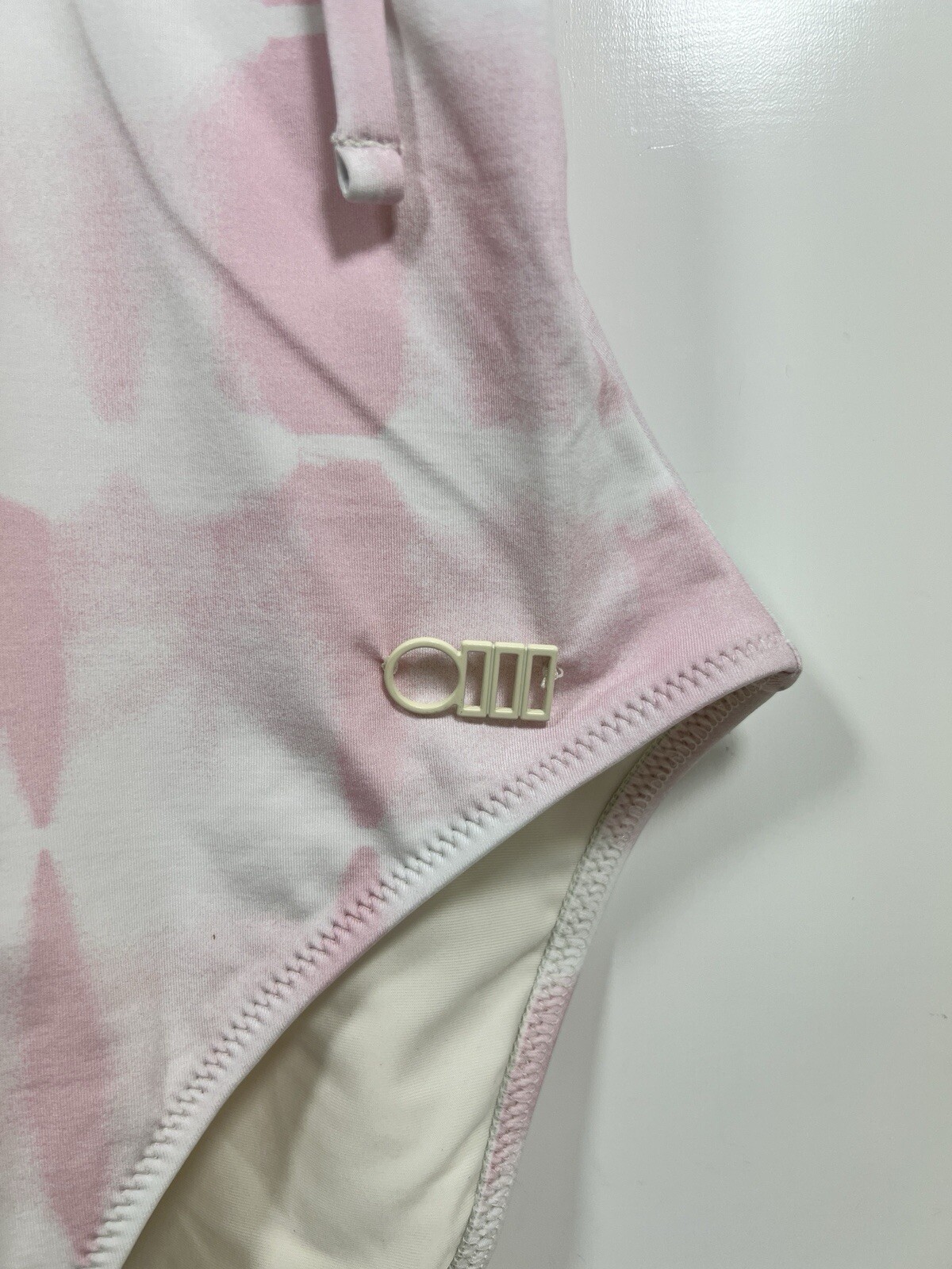 Solid & Striped The Olympia One Piece Swimsuit Pink And White Tye Dye Size Med