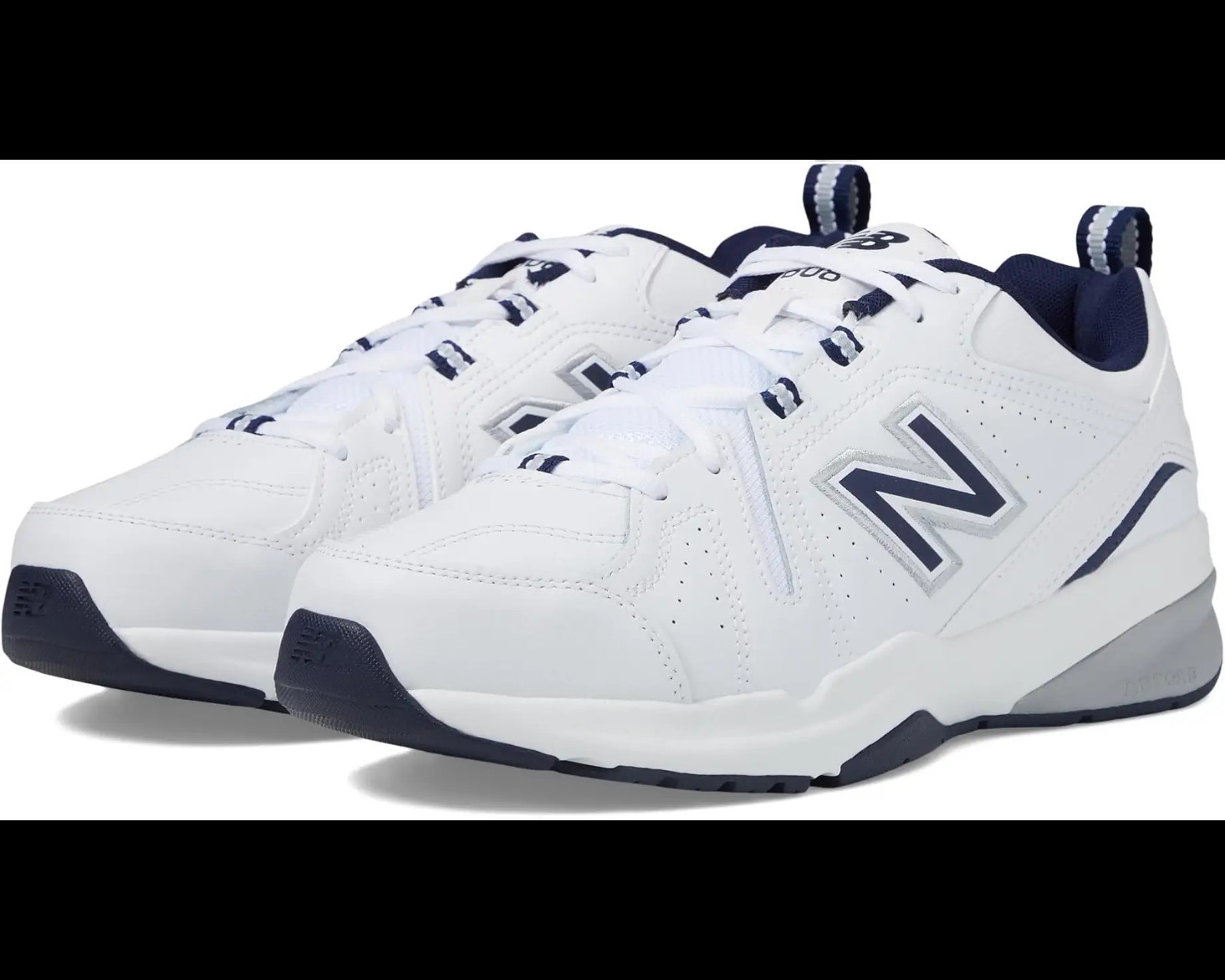 New Balance 608 White Navy Mens Casual Comfort Training Sneaker Shoes MX608V5