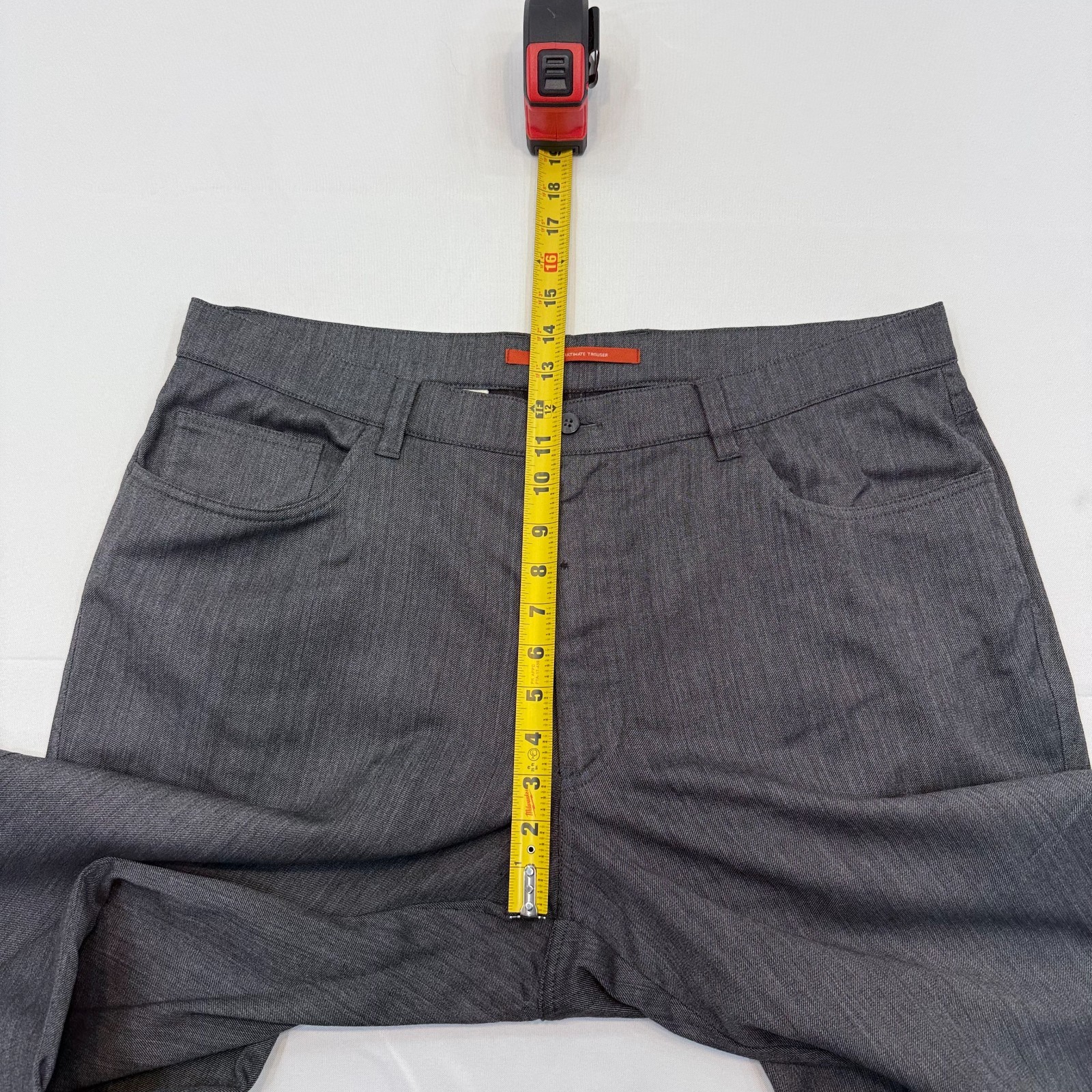 Hiltl The Ultimate Trouser 5 Pocket Wool Pants Mens 38×32 Gray Straight Leg