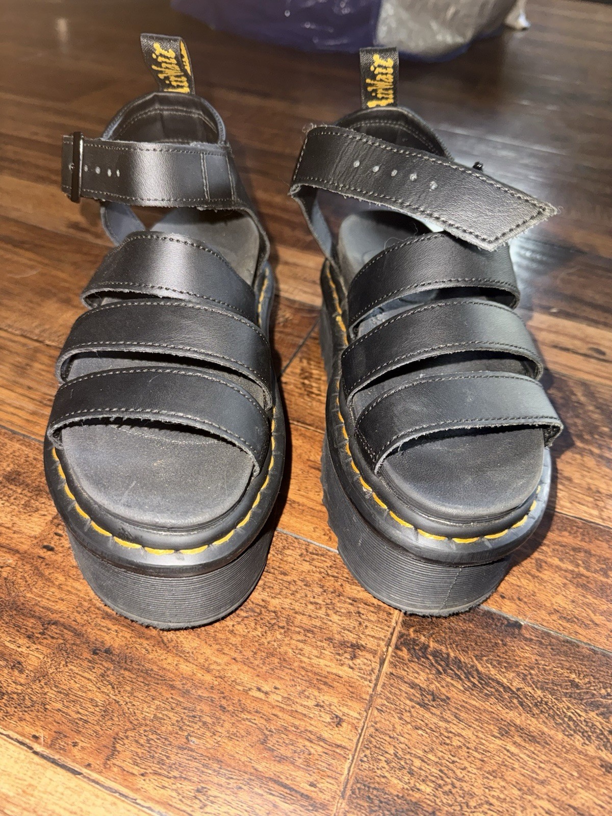 Dr. Martens Doc Martens Women’s Size 6 Blaire Black Leather Platform Sandals
