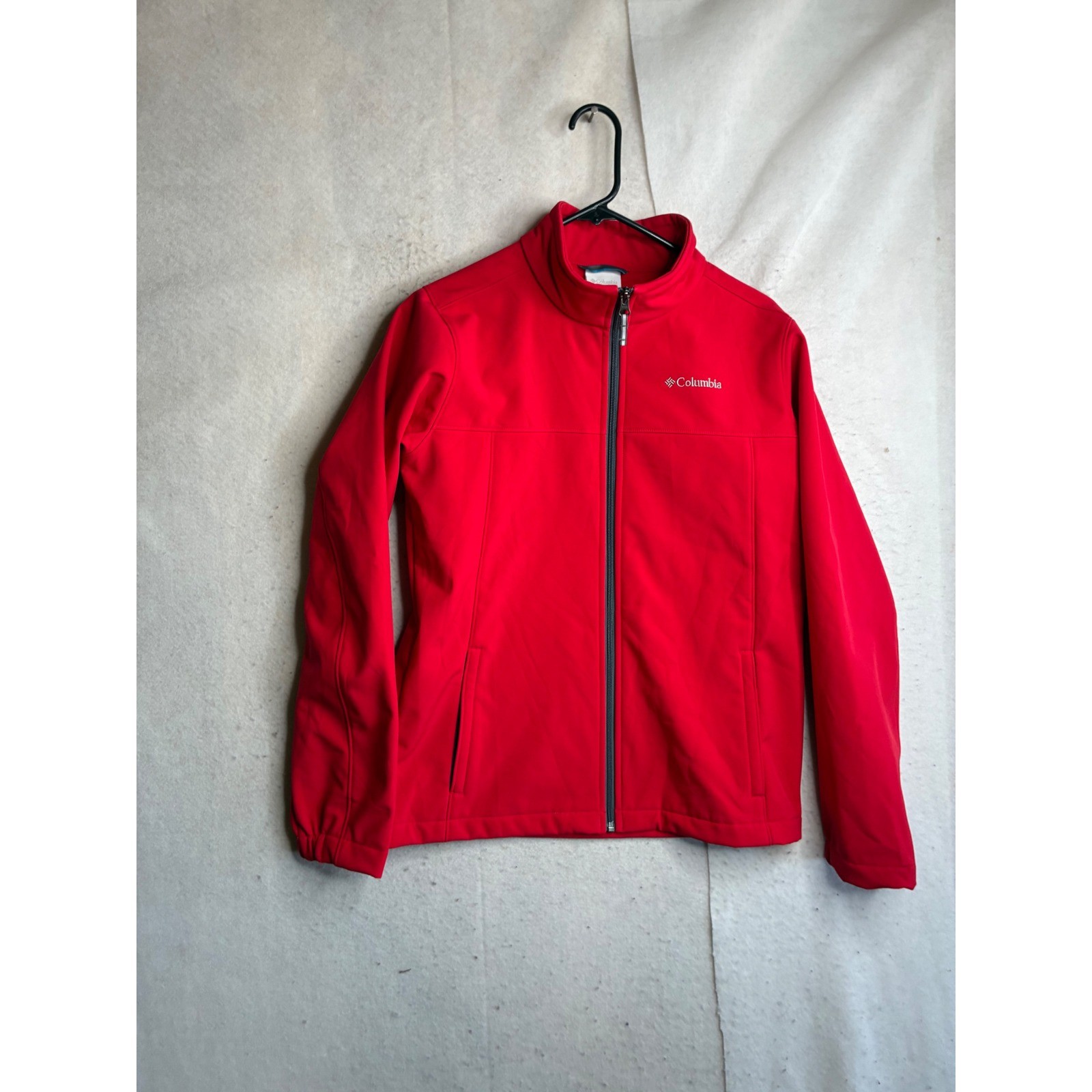 Columbia Mens Red Softshell Fleece Lined Full Zip Jacket XL XB0087