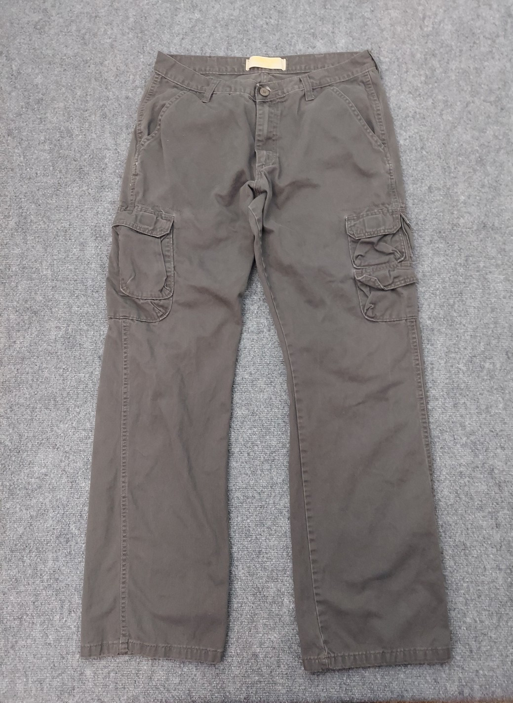 Wrangler Cargo Jeans Pants Mens 32×32 Gray Utility Outdoor Workwear Tag sz 34×34