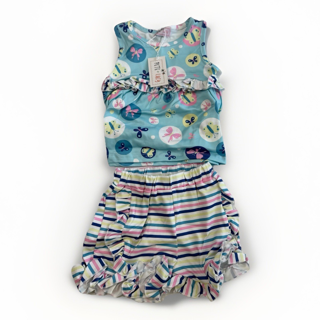 Pete & Lucy Playful Butterflies Baby Outfit Size 6-12 Months NWT