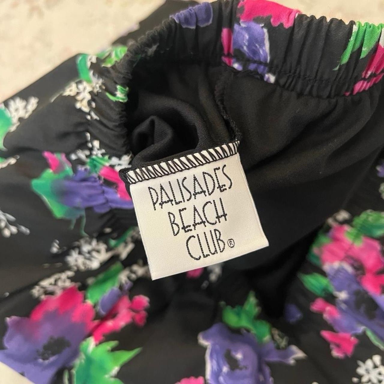 Deadstock Vintage 80s Bikini Set Shorts Union Made in USA Palisades Beach Club