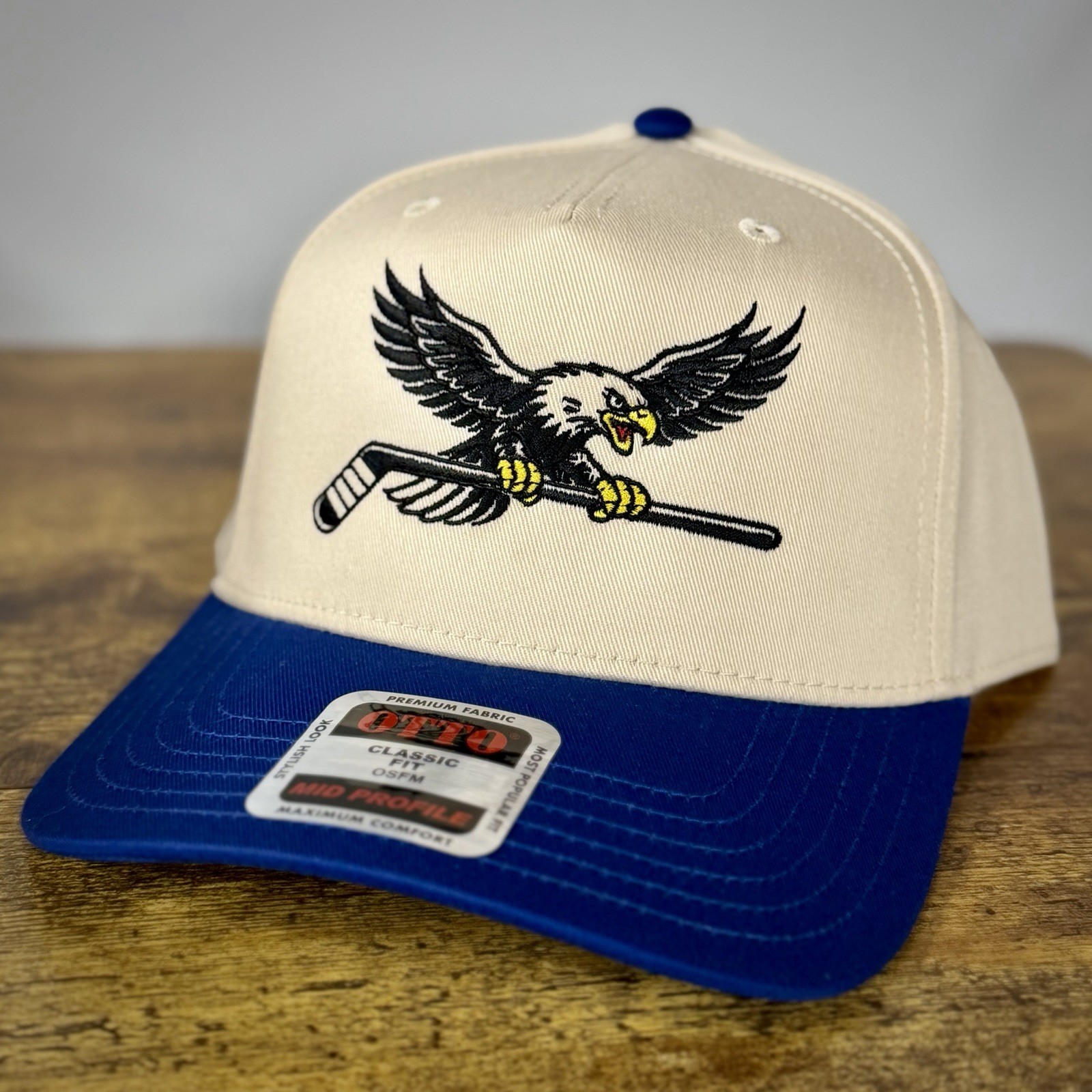USA Hockey Bald Eagle Natural/Blue Otto Snapback Hat – NHL / Olympics