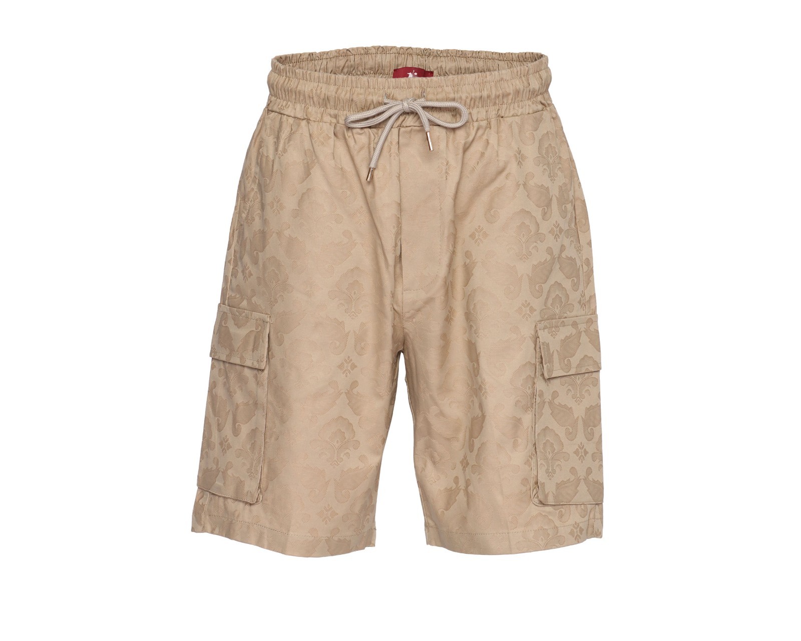 NWT EZZELINO SHORTS stretch cotton paisley drawstrings luxury Italy S