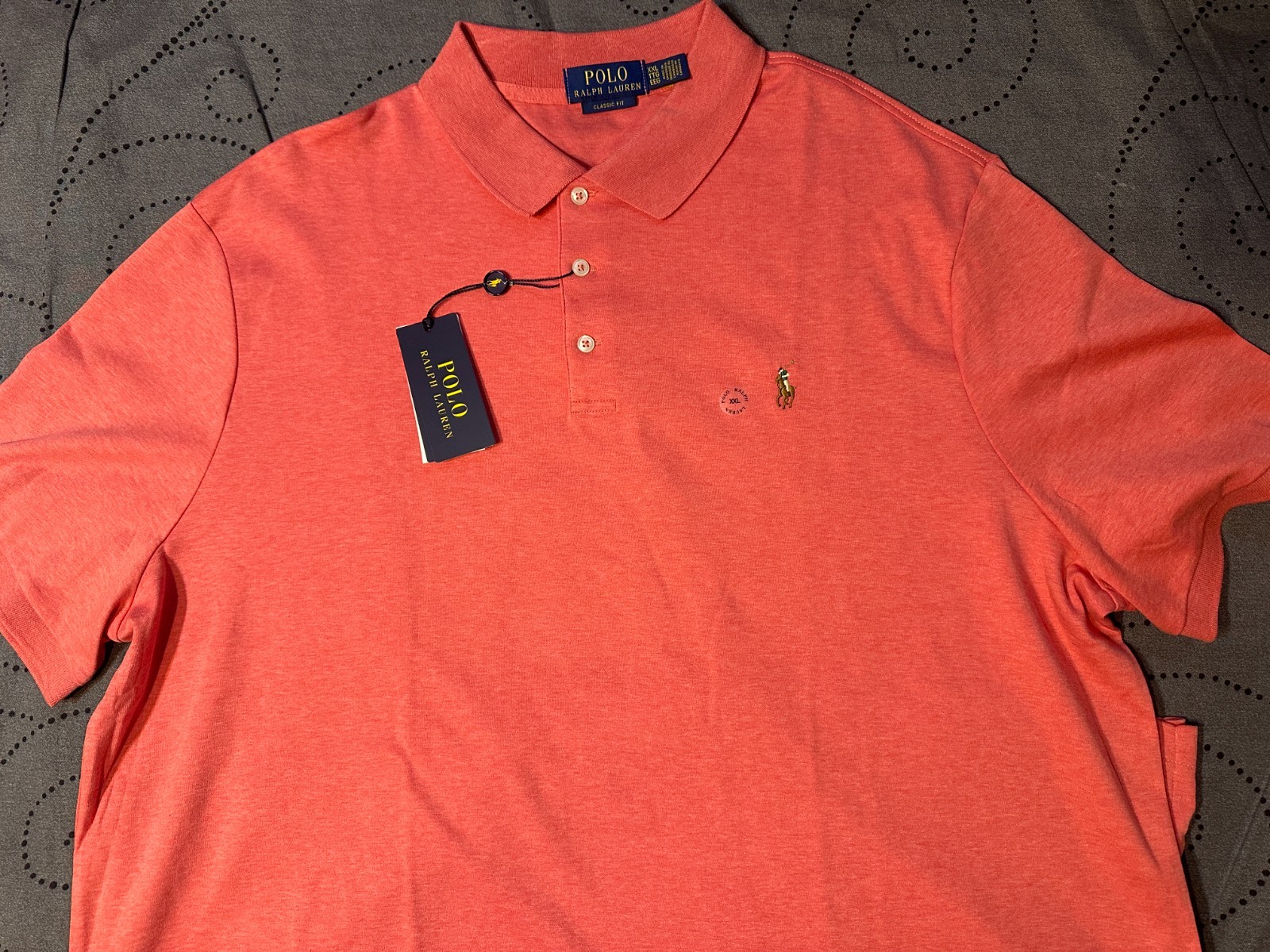 RALPH LAUREN CLASSIC FIT HEATHER PINK POLO SHIRT SIZE 3XB MEN NWT $125.00