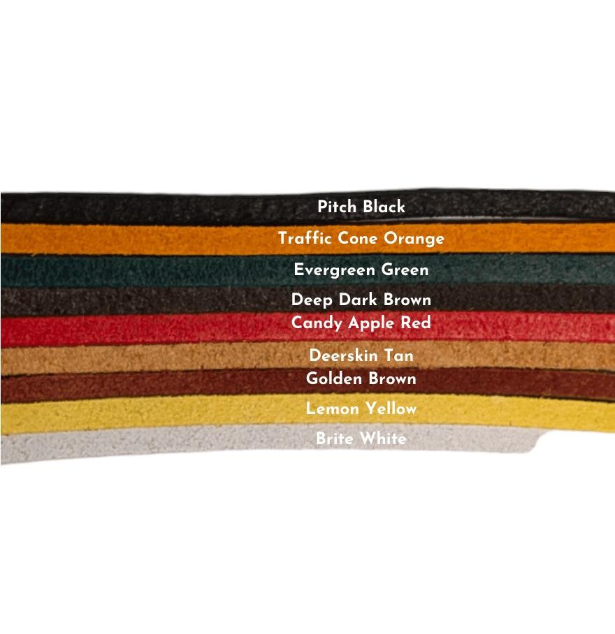 NEW 2024 COLORS! Rawhide Leather Shoe Laces 1/8″ x 72″ Singles, Pairs, Wholesale