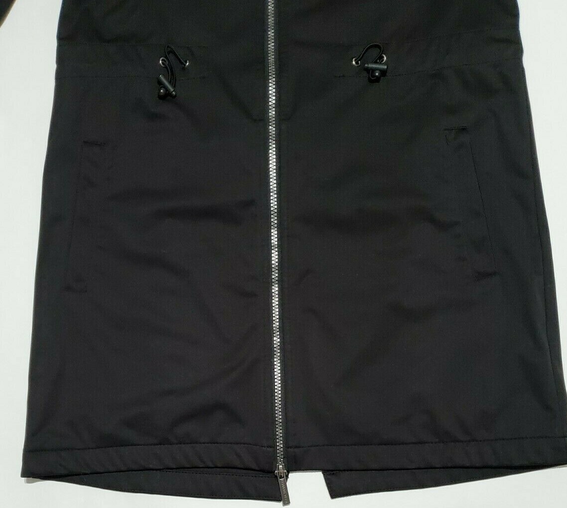 Freedom Trail By Kyodan Rain Jacket Womens Small Long Black Hooded Coat