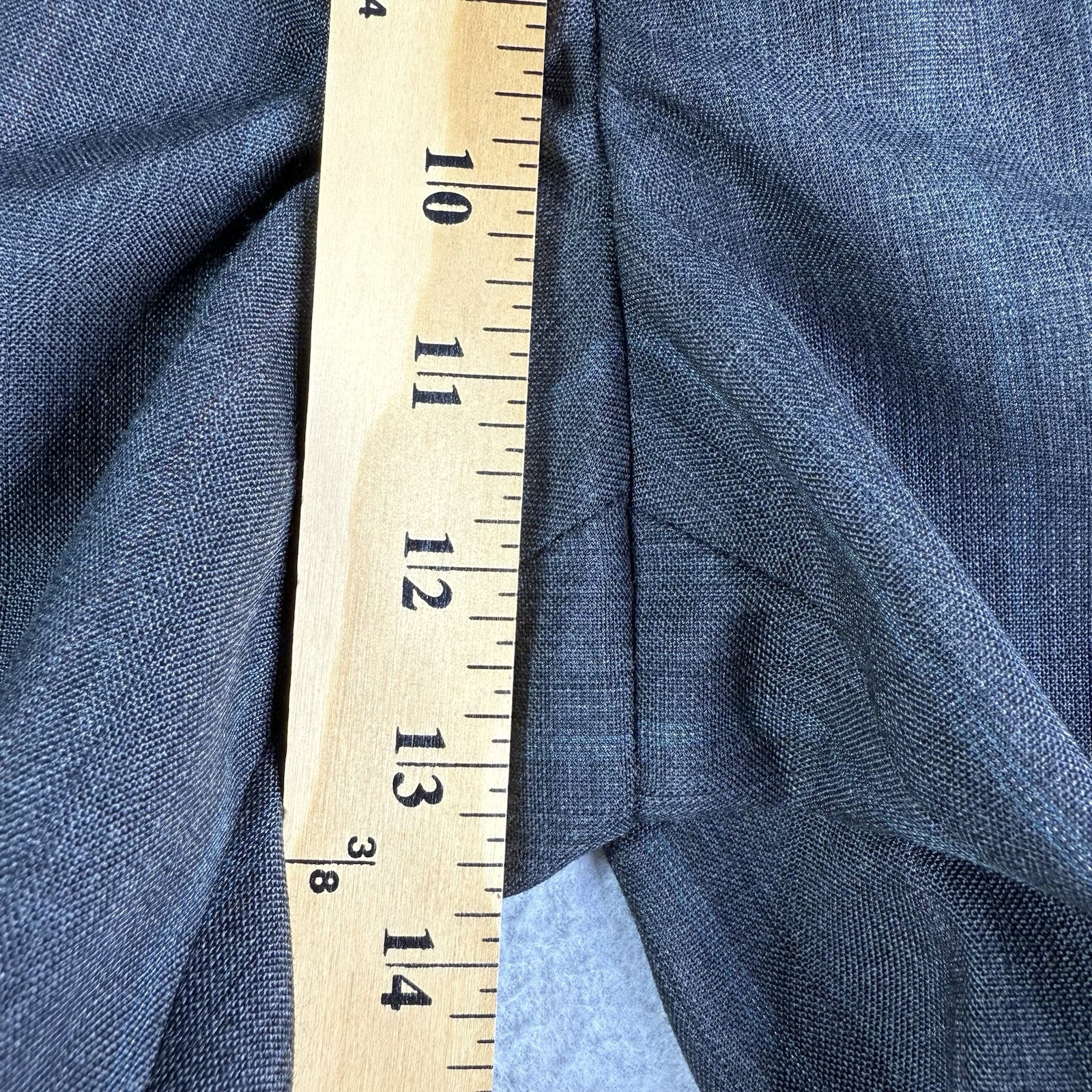 40R Towncraft Worsted Wool Blend Suit 2-Piece Men’s Charcoal Striped 34Wx30L