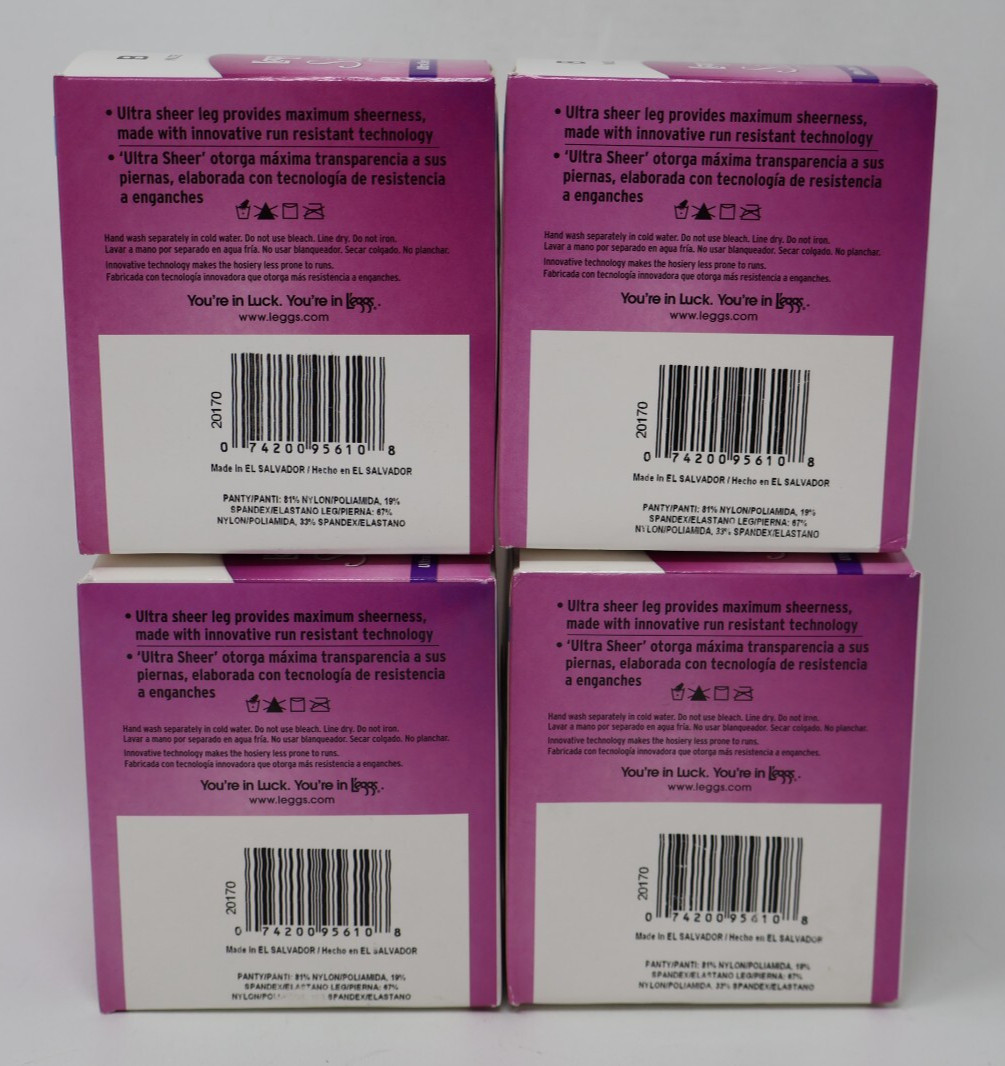 8 L’eggs Silken Mist Control Top Ultra Sheer Run Resistant Pantyhose NUDE Size B