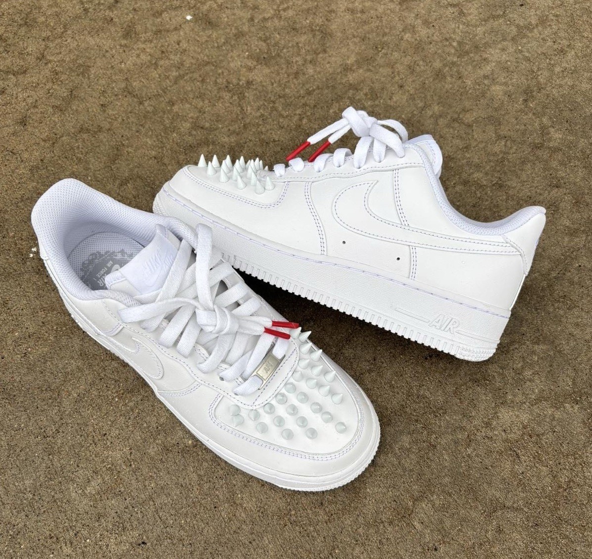 Custom Nike Air Force 1 Low – Red Bottom Metal Spikes