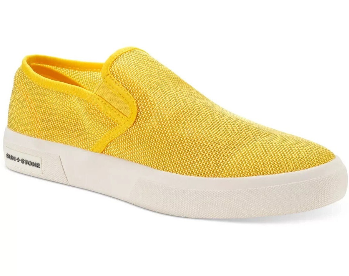 Sun + Stone Lyle Yellow Slip-on Men’s Sneakers New In box 100147537