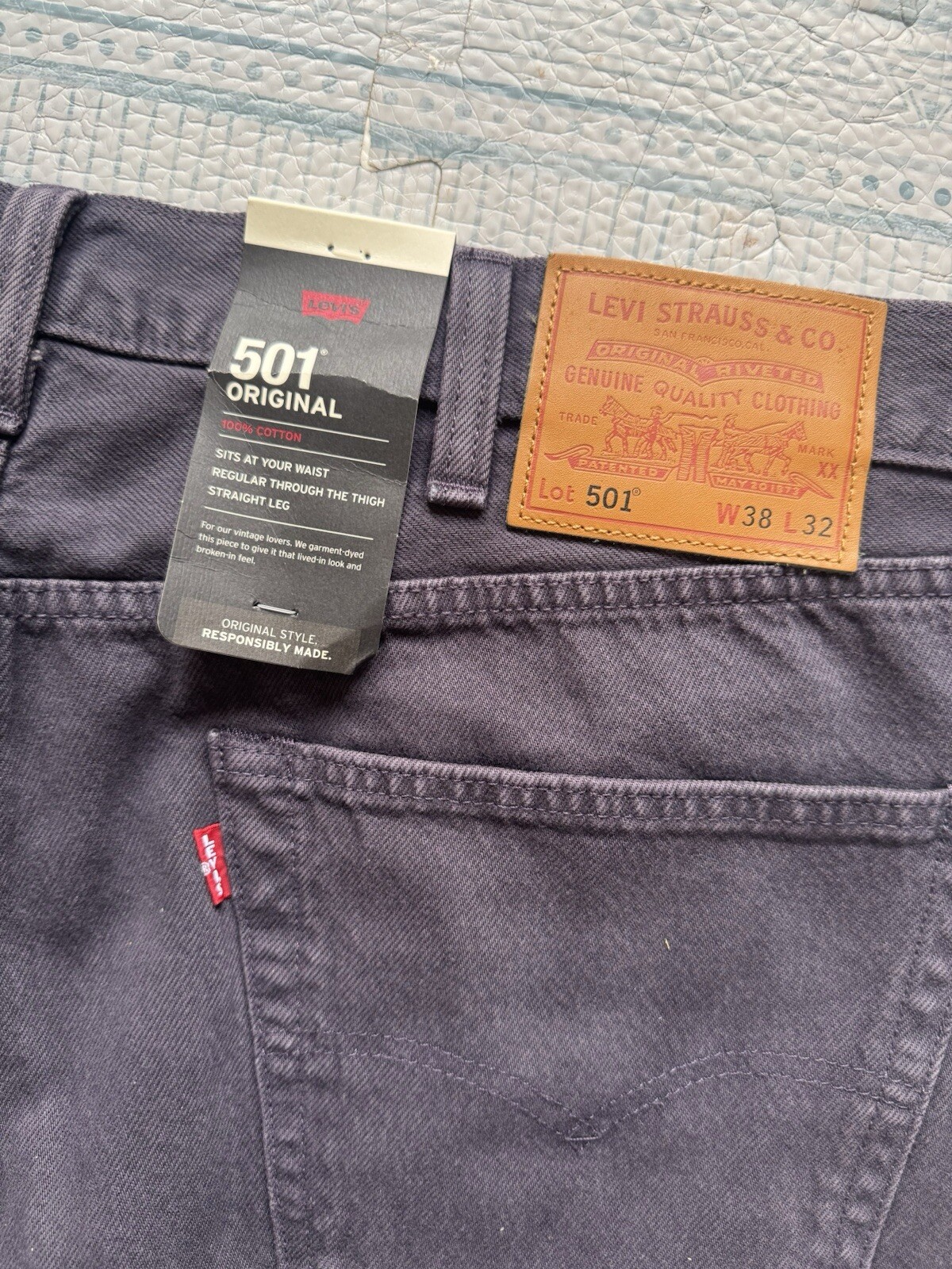 Levi’s 501 Dyed Original Fit Jeans Sz 38×32
