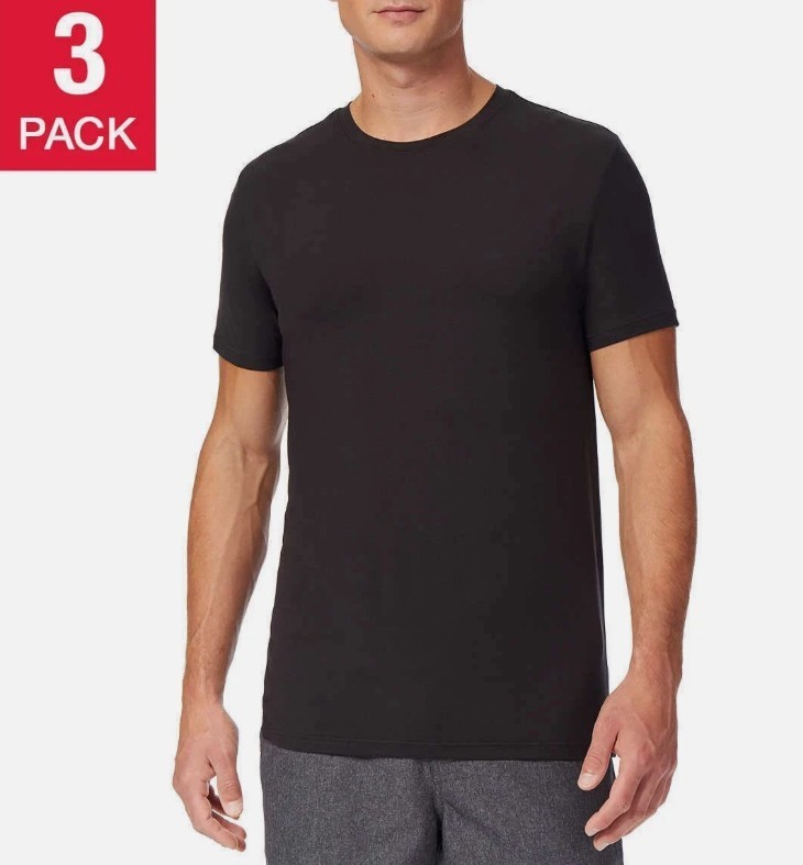 32 Degrees Cool Men’s 3-Pack Crew Neck Short Sleeve T-Shirt