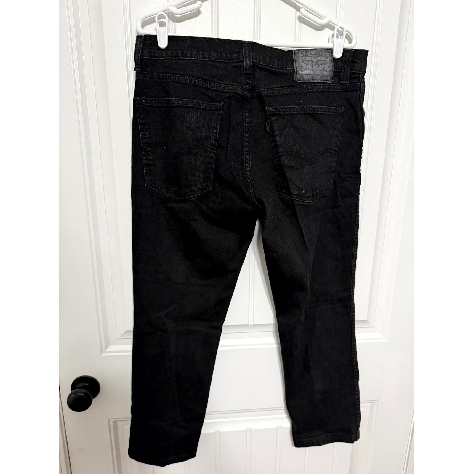 Levi’s 511 Slim Fit Jeans Mens 36×30 Black Denim Pants 04511-4406