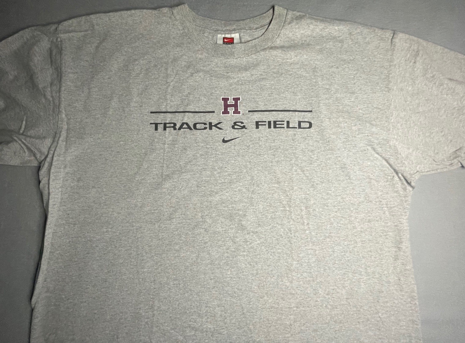 Vintage Y2K Team Nike Harvard University T-Shirt Size XXL Gray