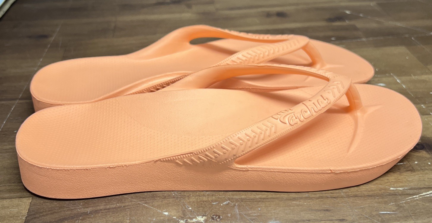 Archies Arch Support Flip Flops Sandals Peach Orange Size Men’s 8 Women’s 9