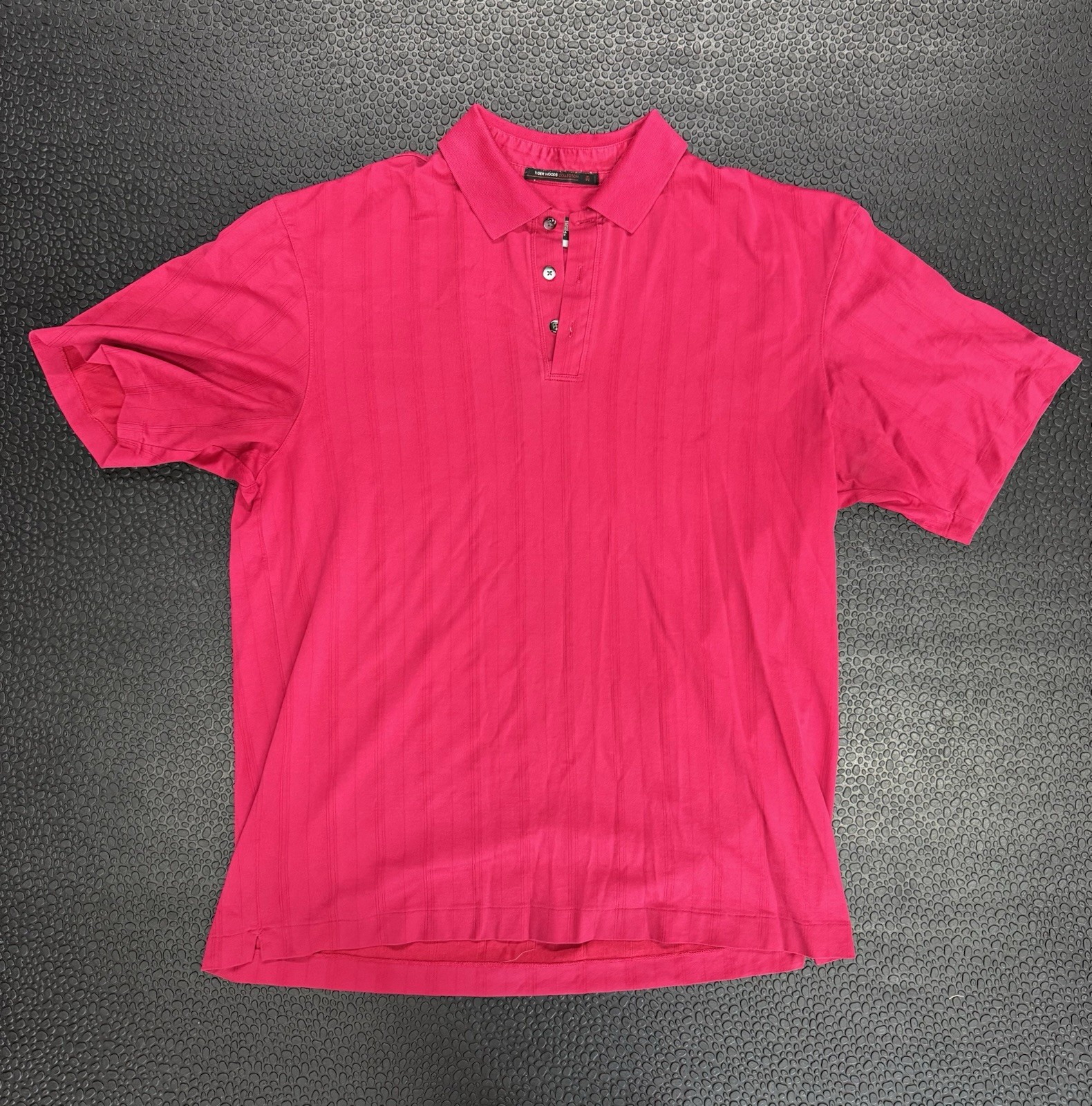 Nike Tiger Woods Fit Dry Red Short Sleeve Golf Shirt Polo Size L Large Sunday