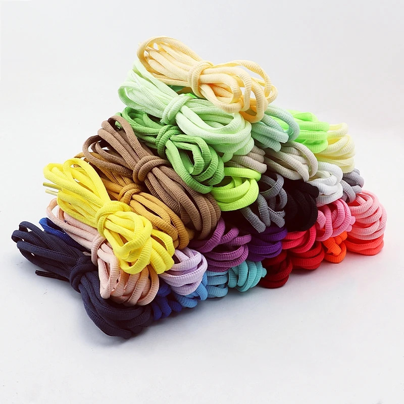 Half Round Classic Shoelaces 4mm Wide Solid Color Shoelace Sneakers Quality Shoe