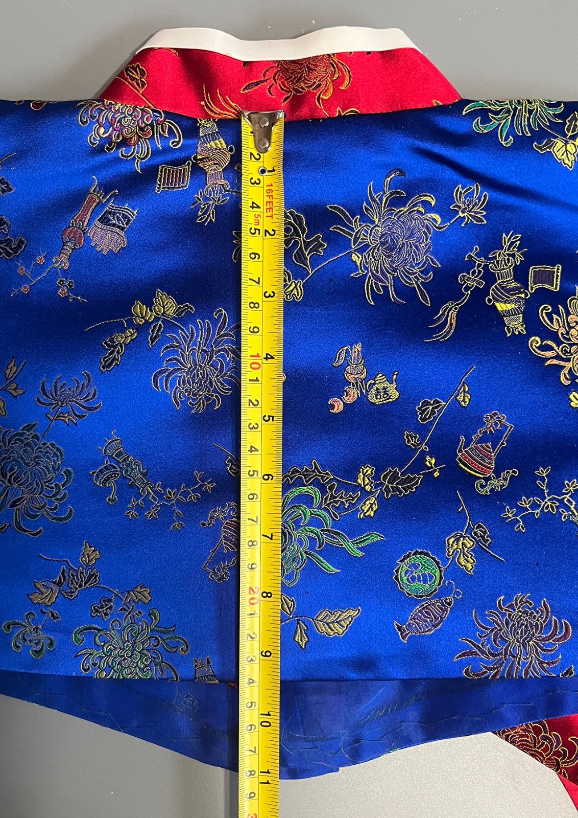 Unique 40-Year Vintage Korean Traditional Clothes Silk Durumagi Hanbok Full Set
