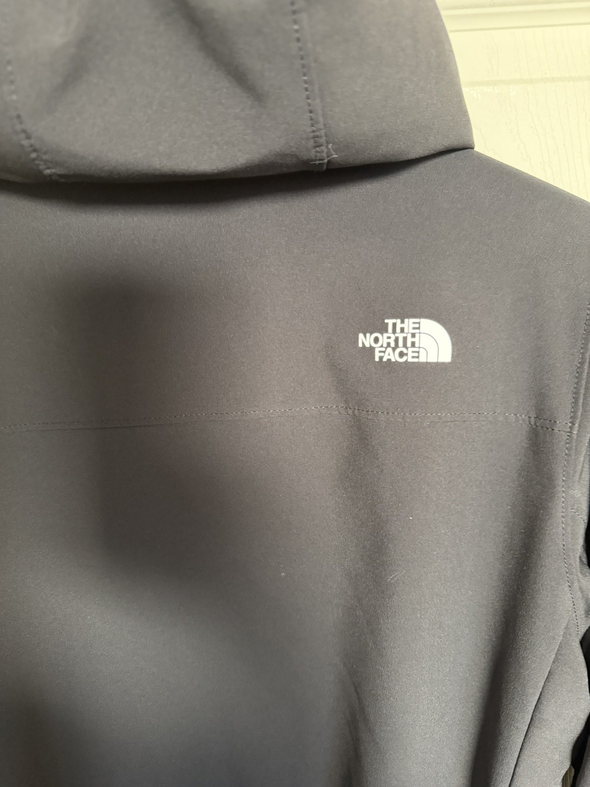The North Face Womens WindWall Hooded Trench Coat fleece Black Belted Size M
