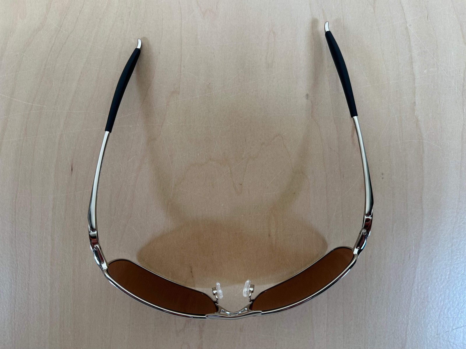 Oakley Crosshair 2.0 Sunglasses Polished Chrome Frames w/Brown Lenses