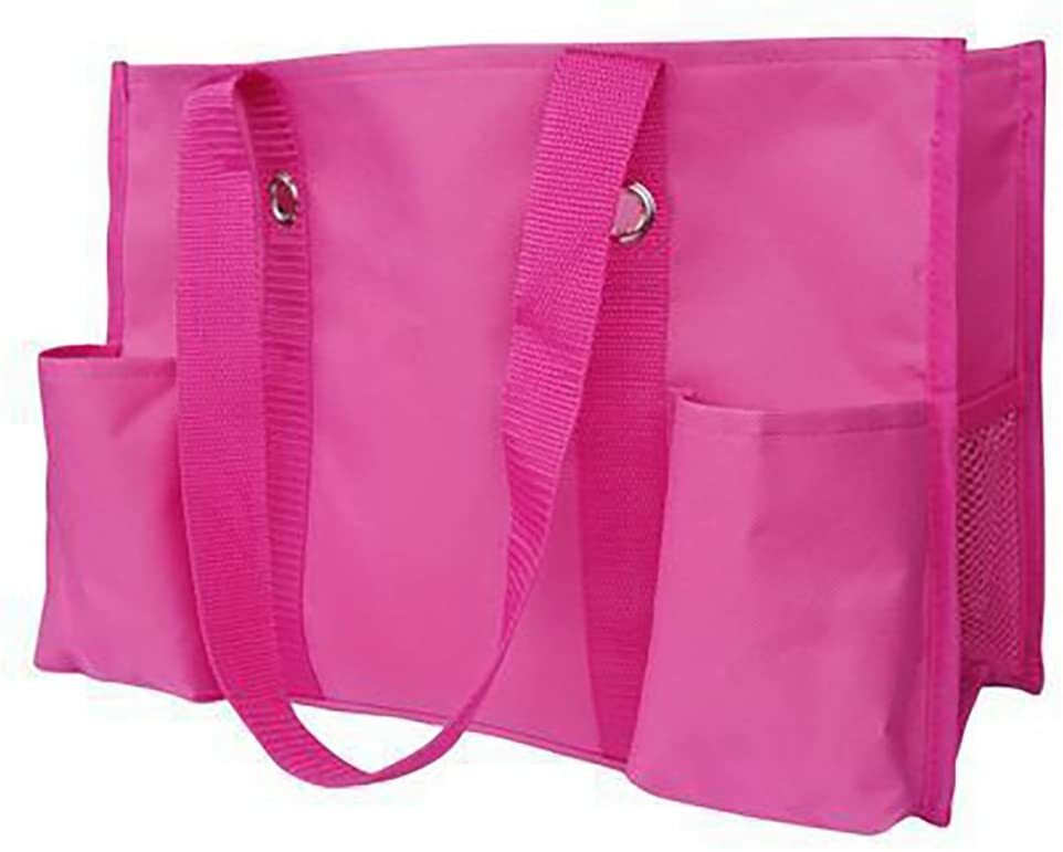 Thirty-one Organizing Utility Tote Shoulder Bag Pink Beach Travel Shopping