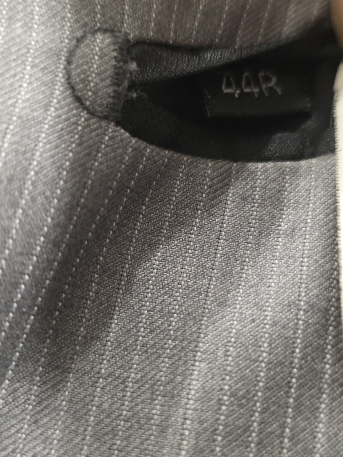 44R Men’s Lineage Blazer Striped Light Gray 2 Button Sport Coat