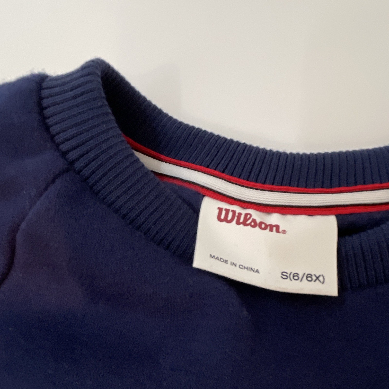 Wilson Girls Pullover Sweatshirt Colorblock Logo Graphic Fleece S (6/6X)