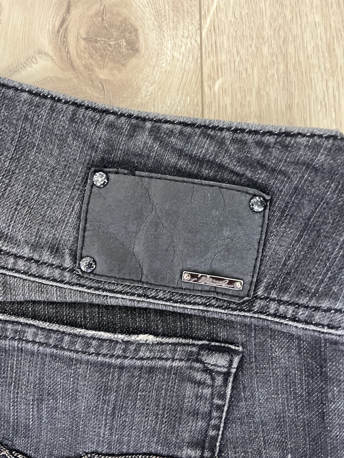 Diesel Women’s Bootcut Jeans Slim Fit Low Rise Dark Gray Stretch Denim 008L3