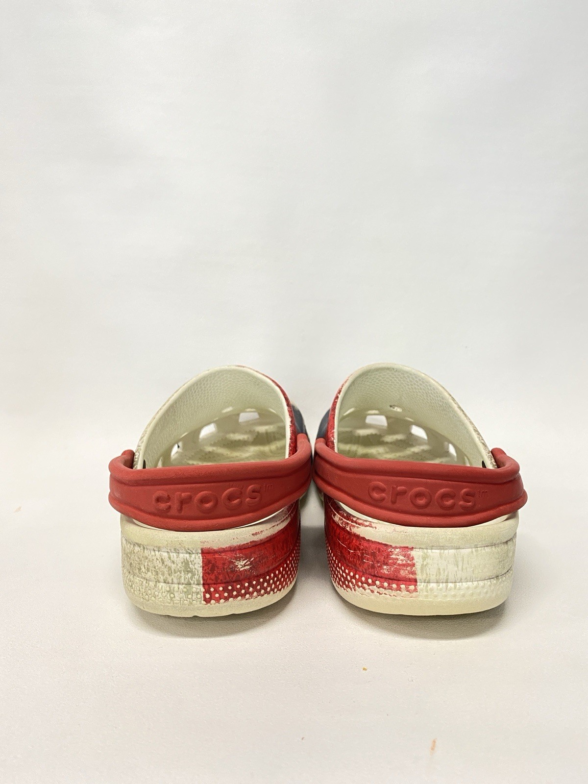 Crocs Texas Flag Lone Star State July 4 Red White Blue Size 11 W 9 M Clogs U2