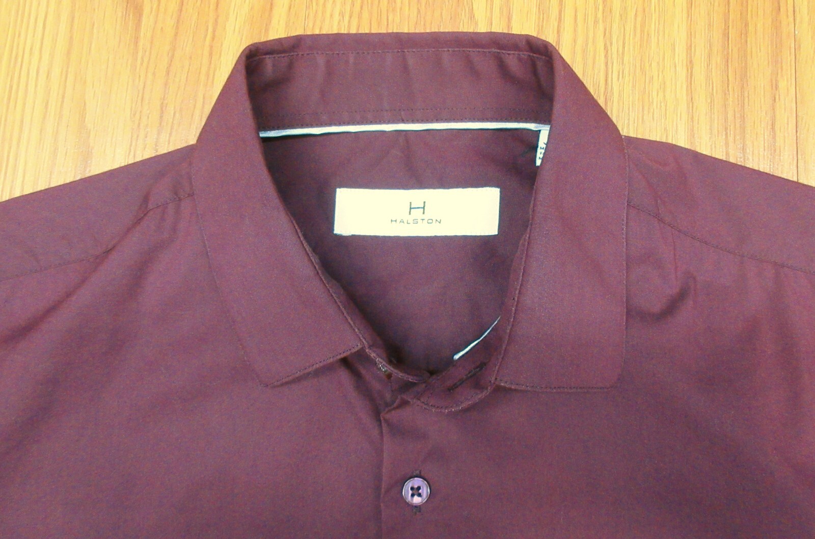 HALSTON REGULAR FIT COTTON/NYLON/SPANDEX SHIRT BURGANDY Sz MEDIUM, M
