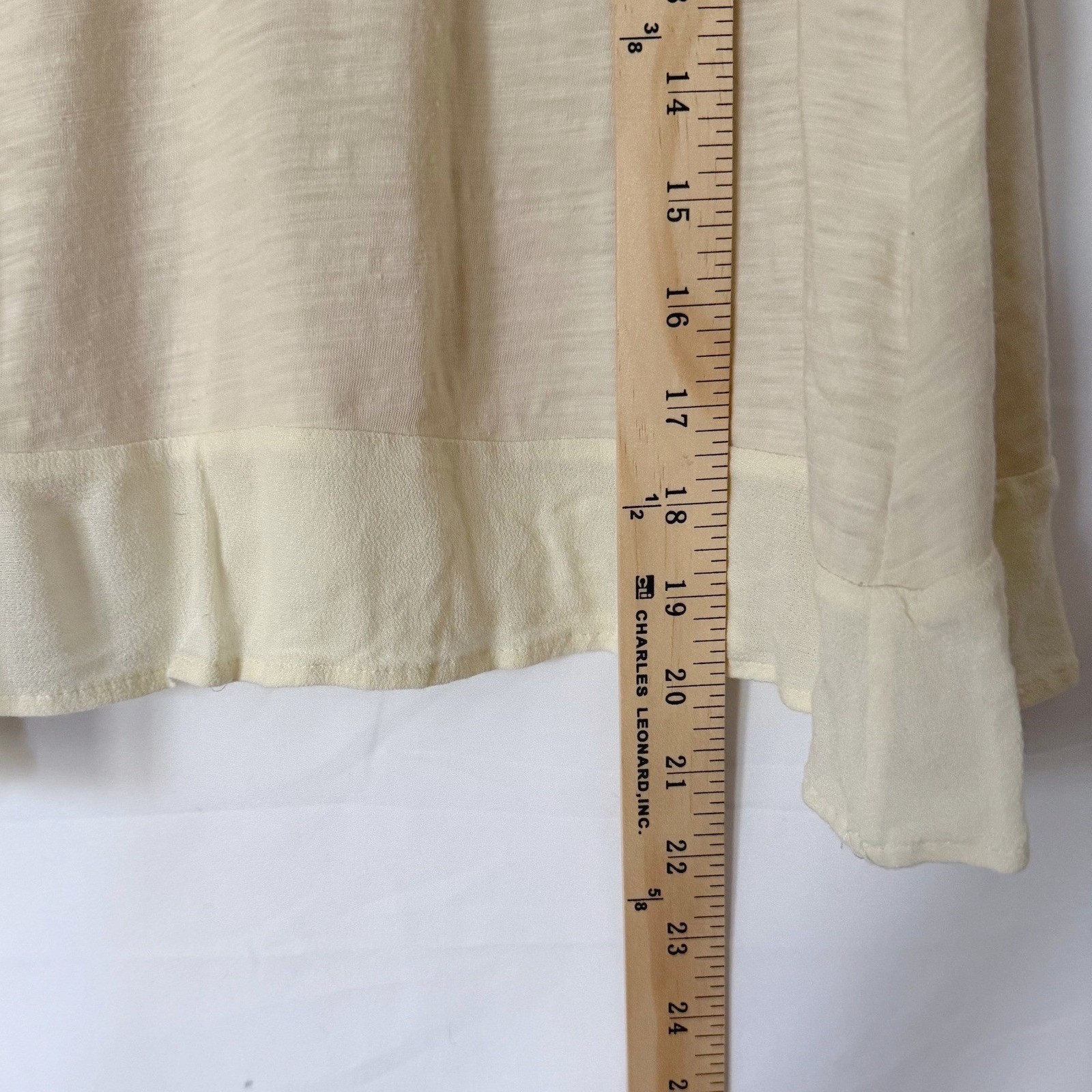 Coco + Jameson Embroidered Boho Womens Medium Ivory Top Festival