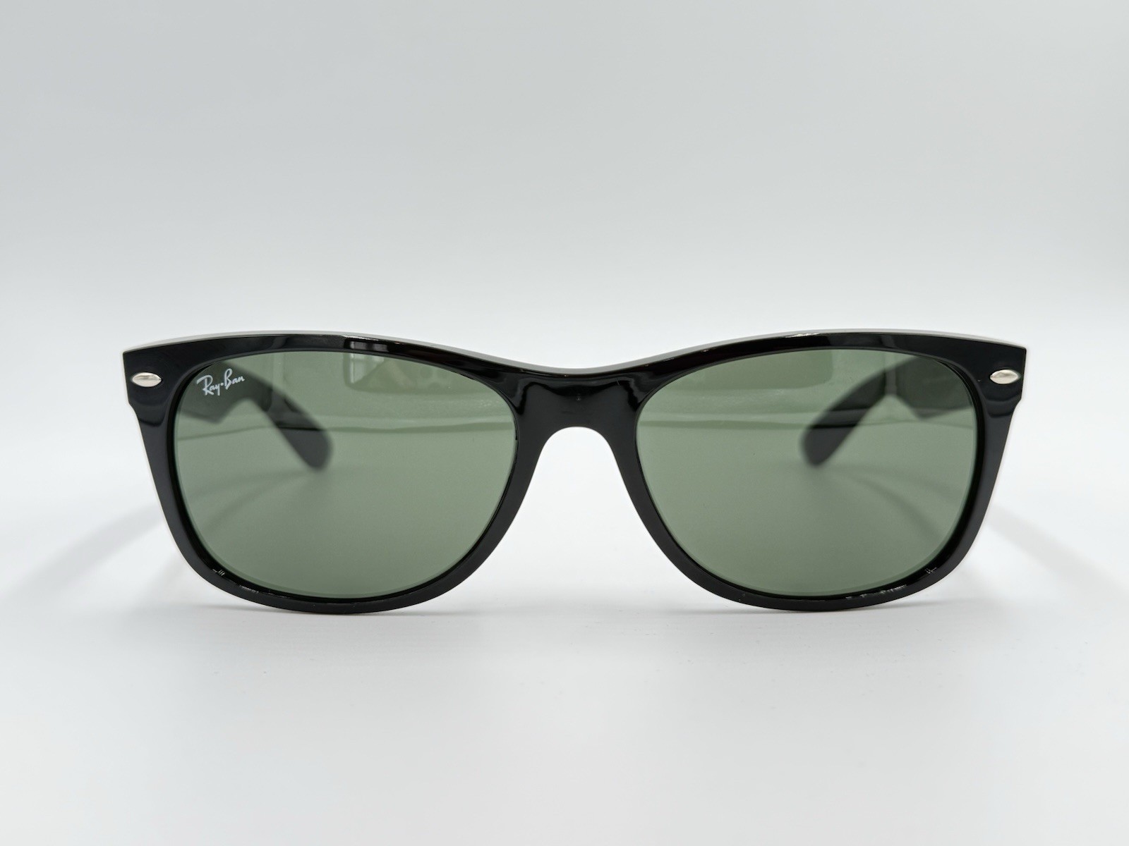 RAY BAN RB2132 901 58mm NEW WAYFARER Black; Green Classic G15 AUTHENTIC ITALY