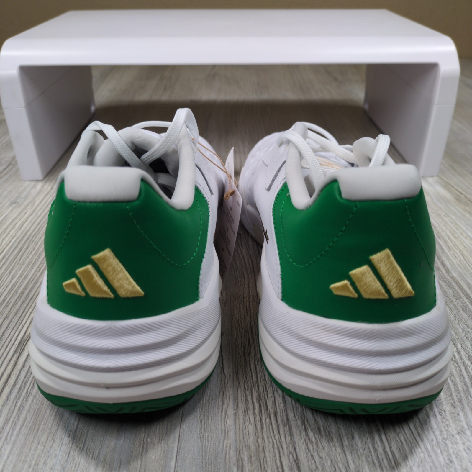 Adidas Barricade 13 Leather White/Green Mens Size 8 New JP7237