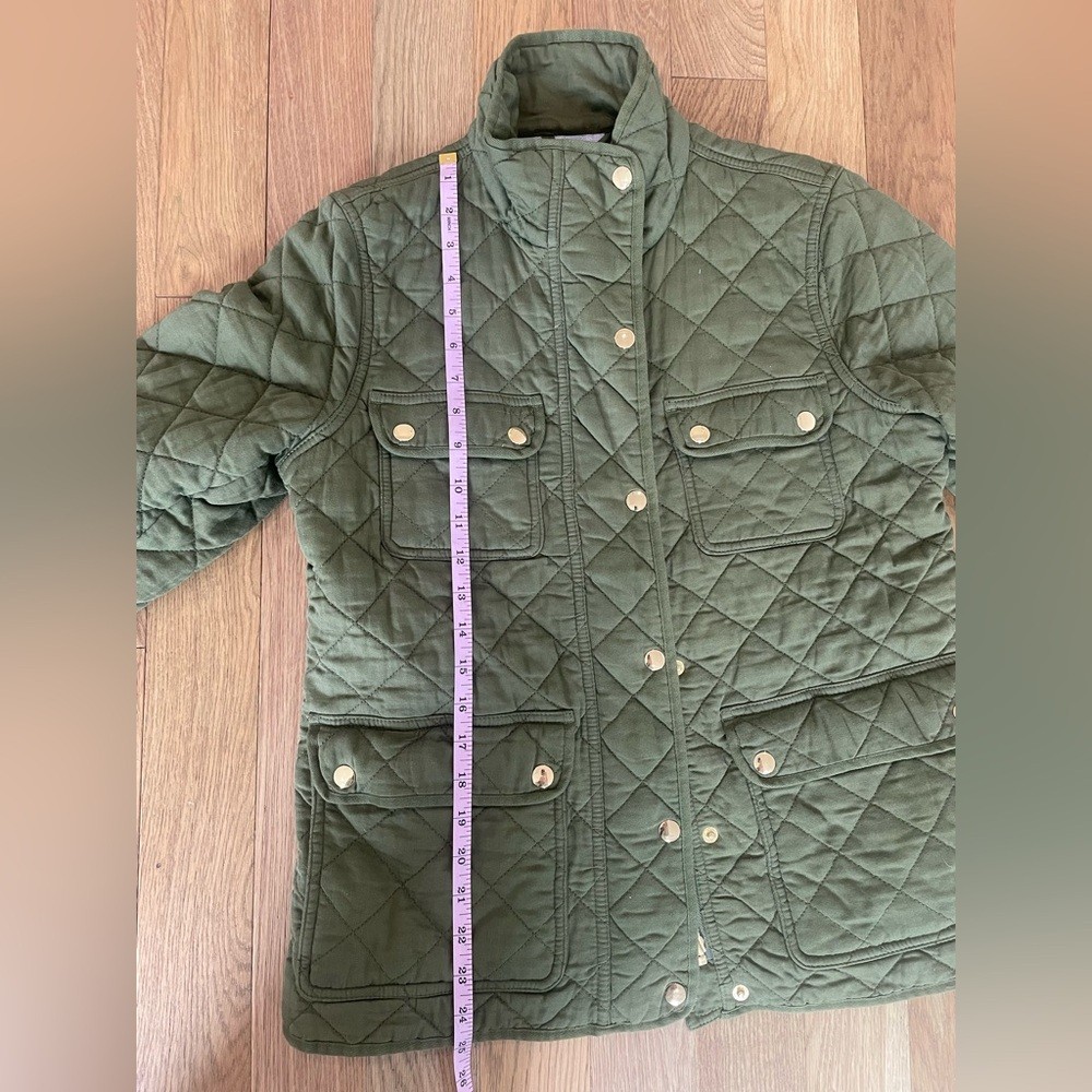 J.Crew Quilted Downtown Field Jacket in Deep Moss
