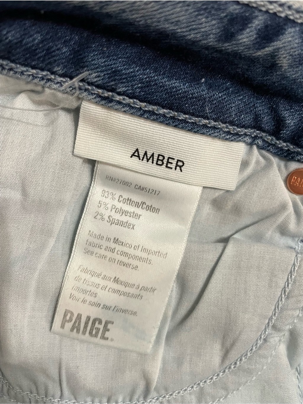 PAIGE Amber NWT Mid Rise Straight Ankle Tapestry Blue Jeans Size 30