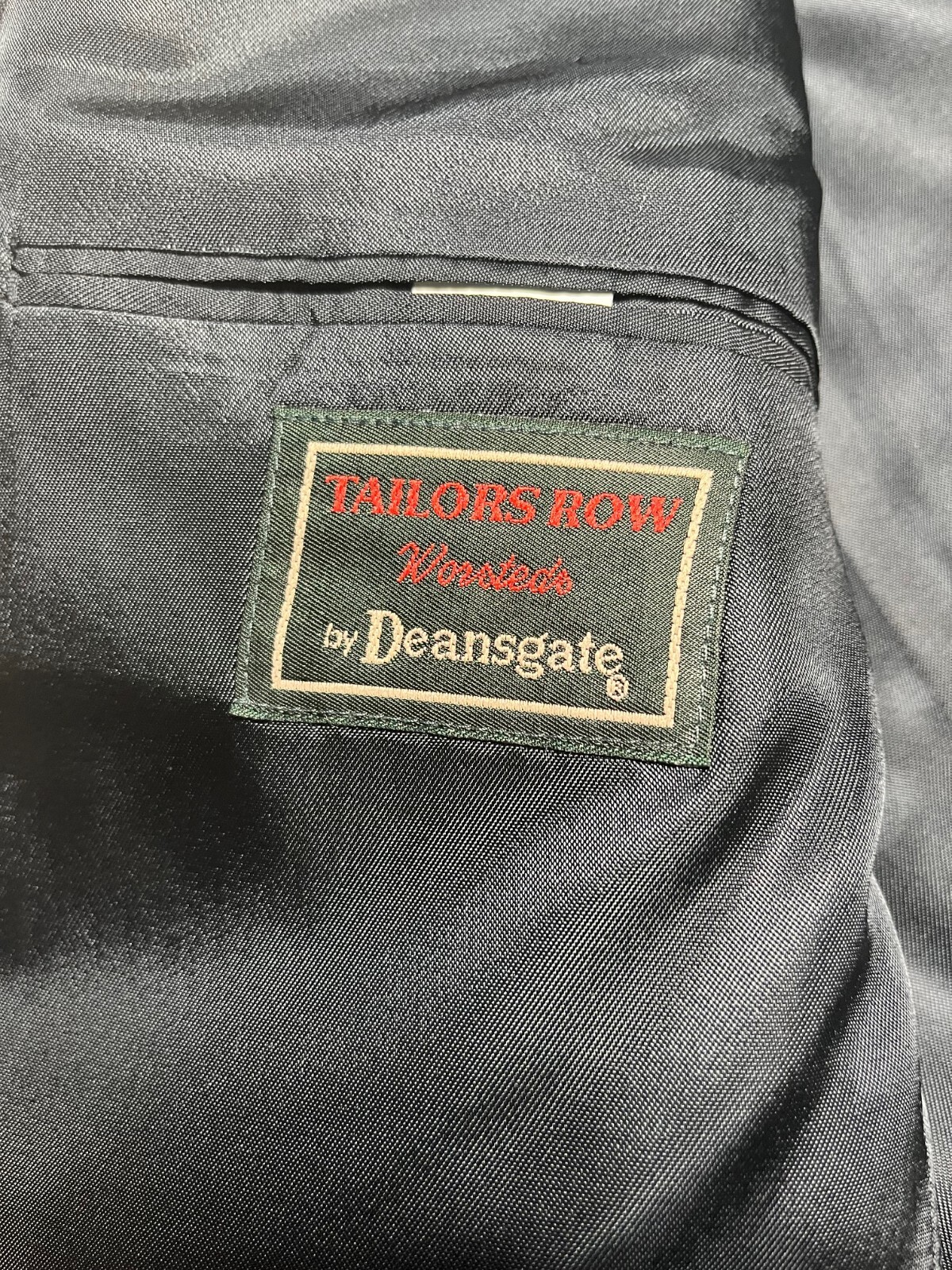 Tailors Row By Deansgate – Mens Navy Blazer 100% Worsted Wool Size 44 R