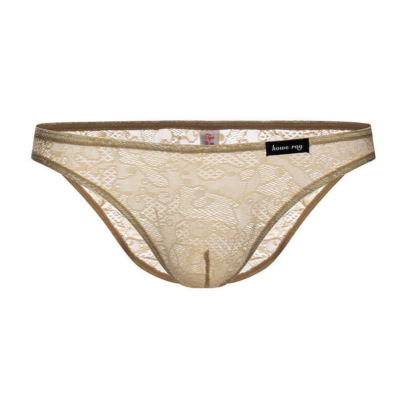 6PCS LOT Mens Lace Underwear Brief Panties Low Waist Sheer See Through Underpant